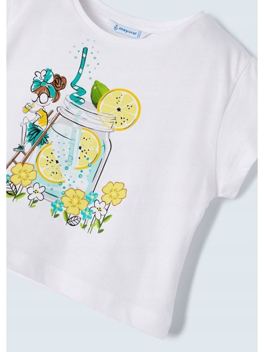 MAYORAL KOMPLET DLA DZIEWCZYNKI KRÓTKIE SPODENKI I BLUZKA 3213/32