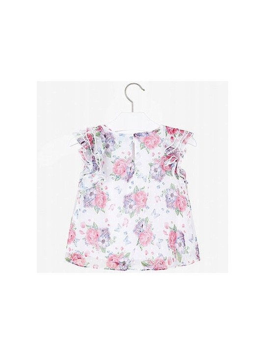 MAYORAL BLUZKA LETNIA DLA DZIEWCZYNKI NA KRÓTKI RĘKAW W KWIATKI 3179/39
