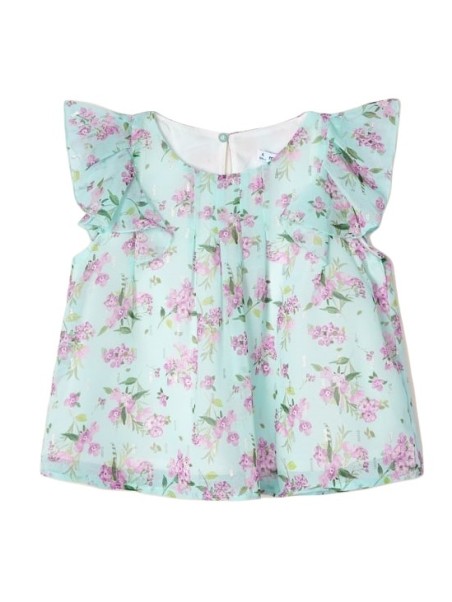 MAYORAL BLUZKA LETNIA DLA DZIEWCZYNKI NA KRÓTKI RĘKAW W KWIATKI 3136/39