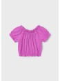 MAYORAL BLUZKA NA KRÓTKI RĘKAW DLA DZIEWCZYNKI FIOLET 3008/61