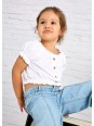 MAYORAL BLUZKA NA KRÓTKI RĘKAW DLA DZIEWCZYNKI BIAŁA  3008