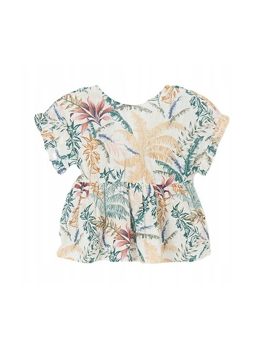 MAYORAL BLUZKA LETNIA DLA DZIEWCZYNKI NA KRÓTKI RĘKAW W KWIATY 6131/3