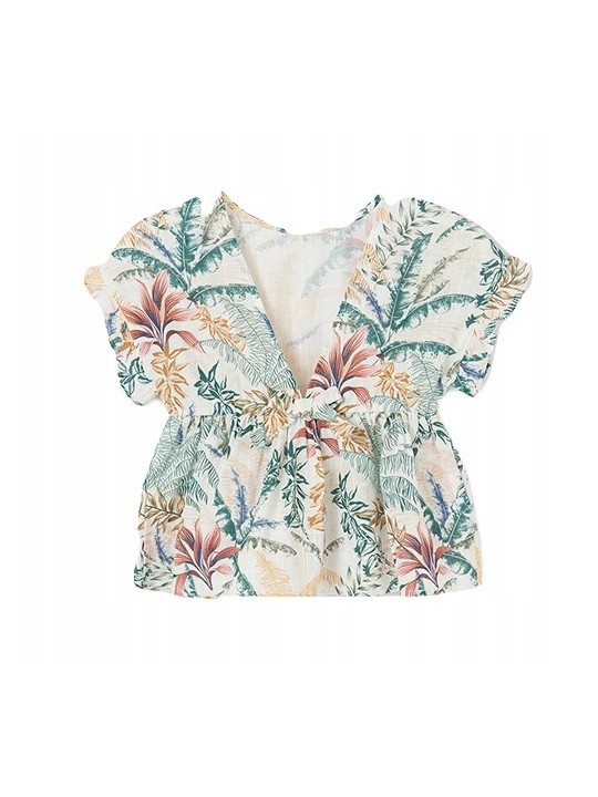MAYORAL BLUZKA LETNIA DLA DZIEWCZYNKI NA KRÓTKI RĘKAW W KWIATY 6131/3