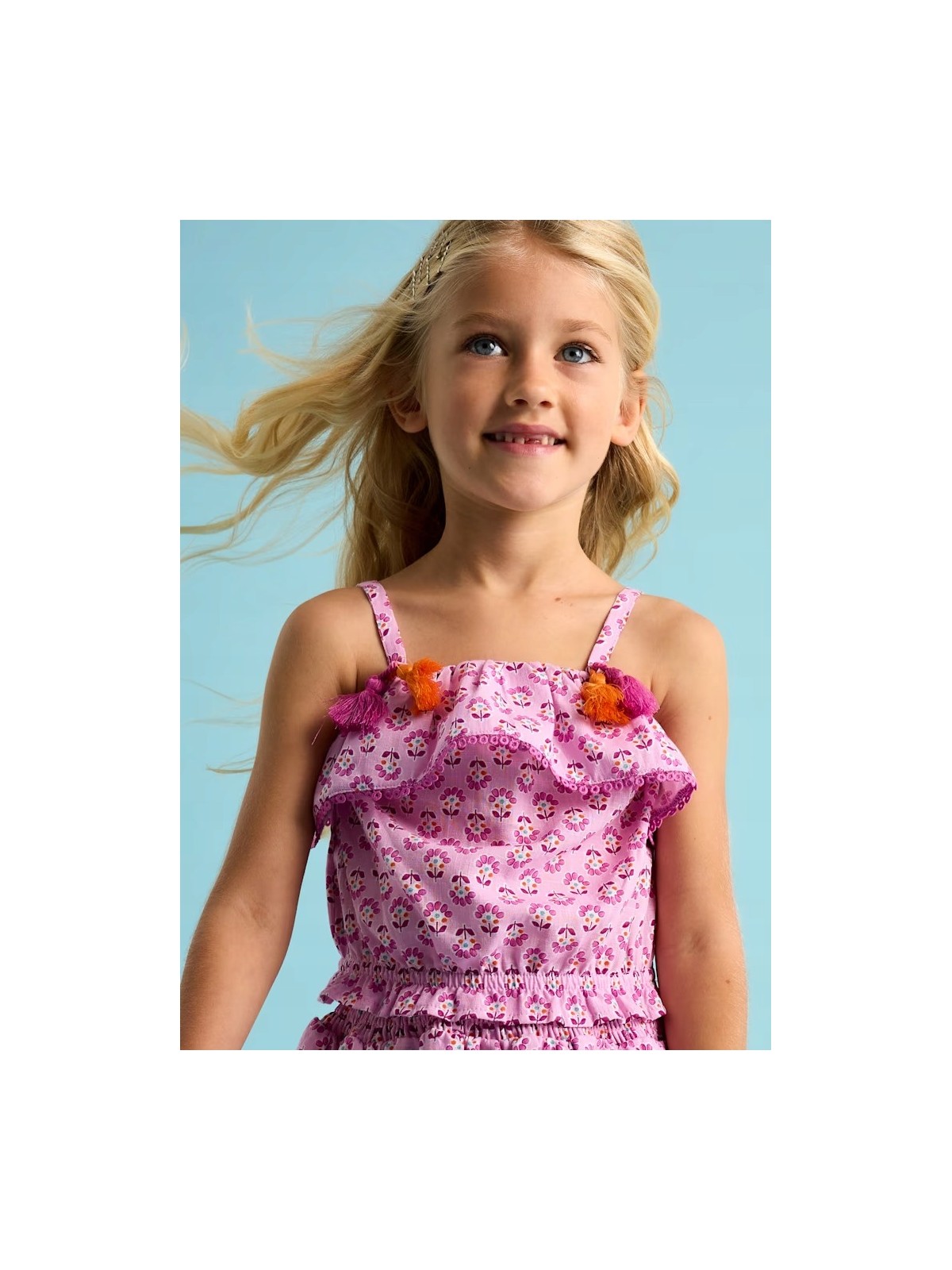 MAYORAL BLUZKA TOP LETNI DLA DZIEWCZYNKI W KWIATKI RÓŻOWY 3186/65