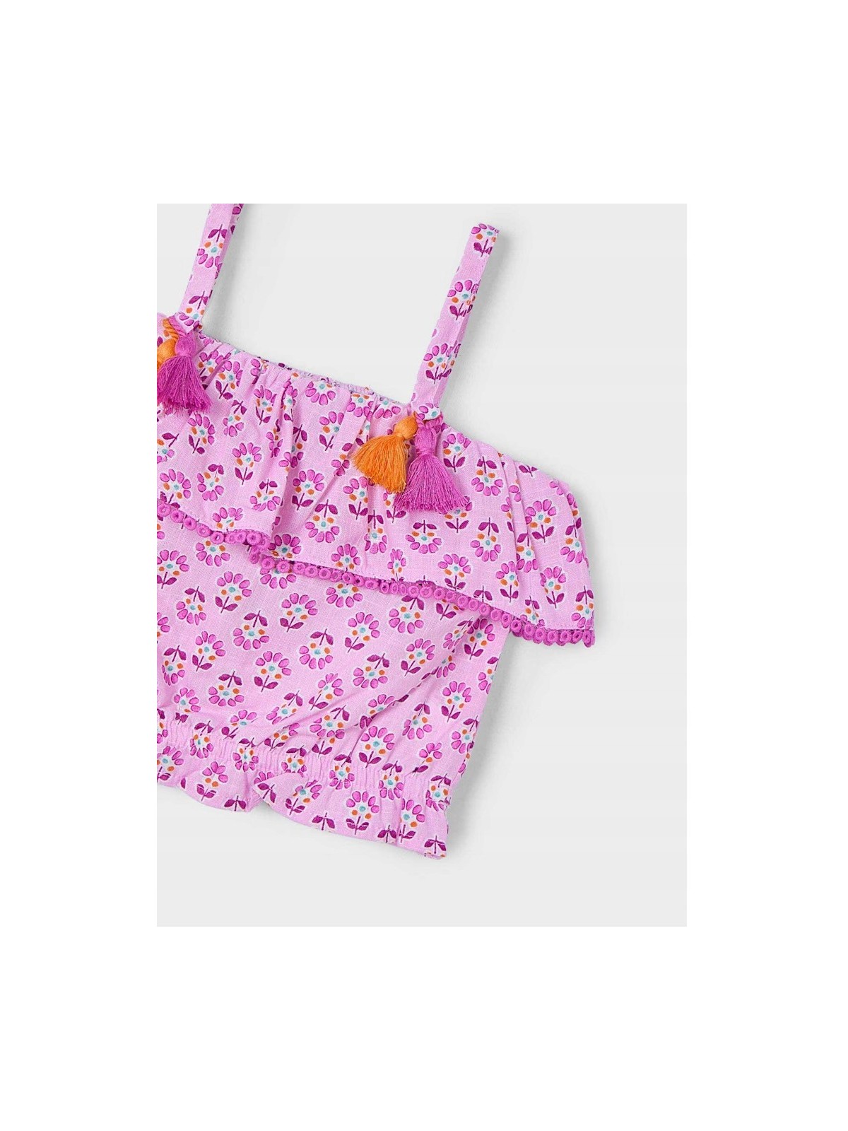 MAYORAL BLUZKA TOP LETNI DLA DZIEWCZYNKI W KWIATKI RÓŻOWY 3186/65