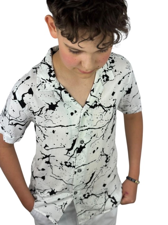 GIOVANNI PERA KOSZULA NA KRÓTKI RĘKAW DLA CHŁOPCA GP/24