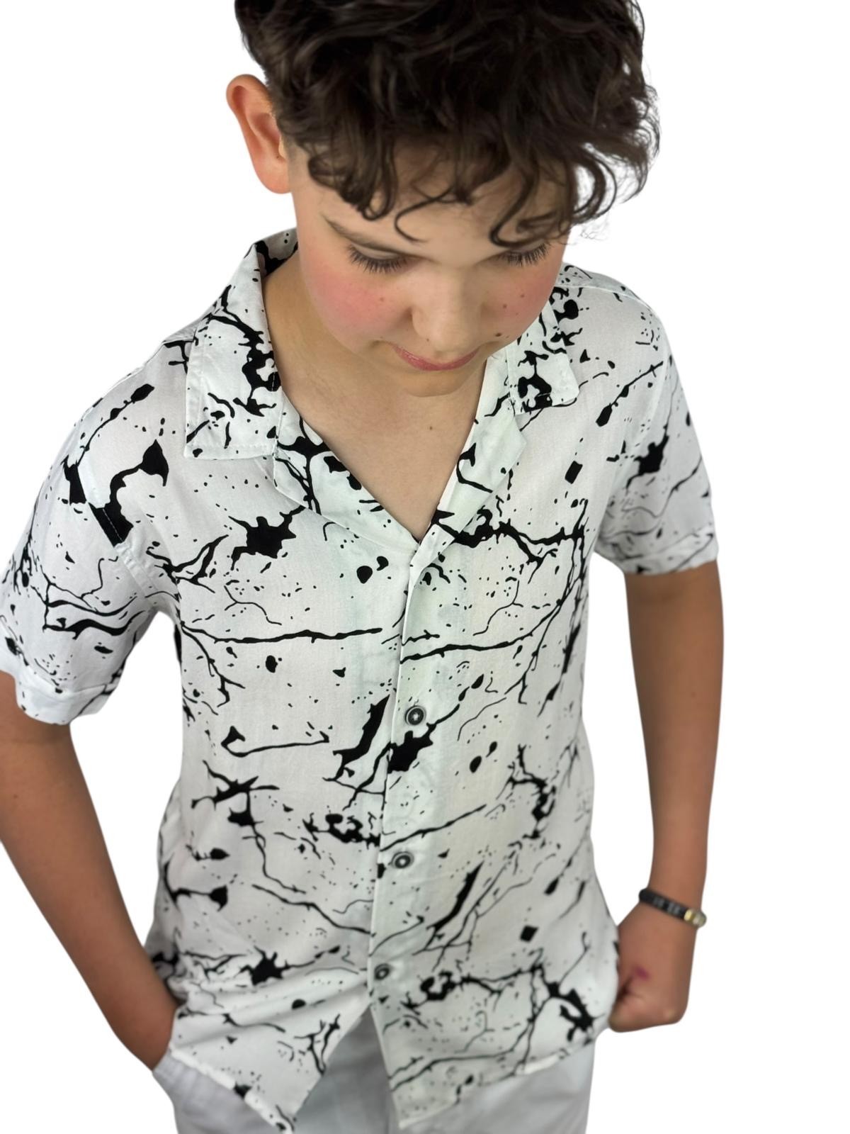 GIOVANNI PERA KOSZULA NA KRÓTKI RĘKAW DLA CHŁOPCA GP/24