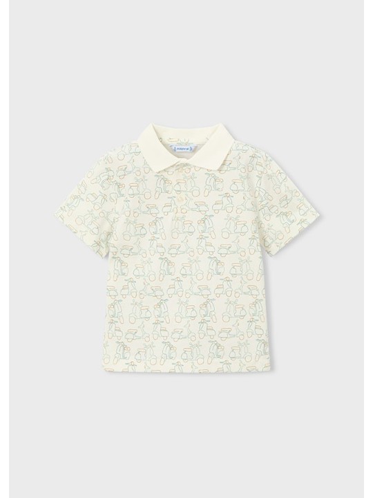 MAYORAL T-SHIRT KOSZULKA POLO DLA CHŁOPCA NA KRÓTKI RĘKAW W MOTORY 3104/85