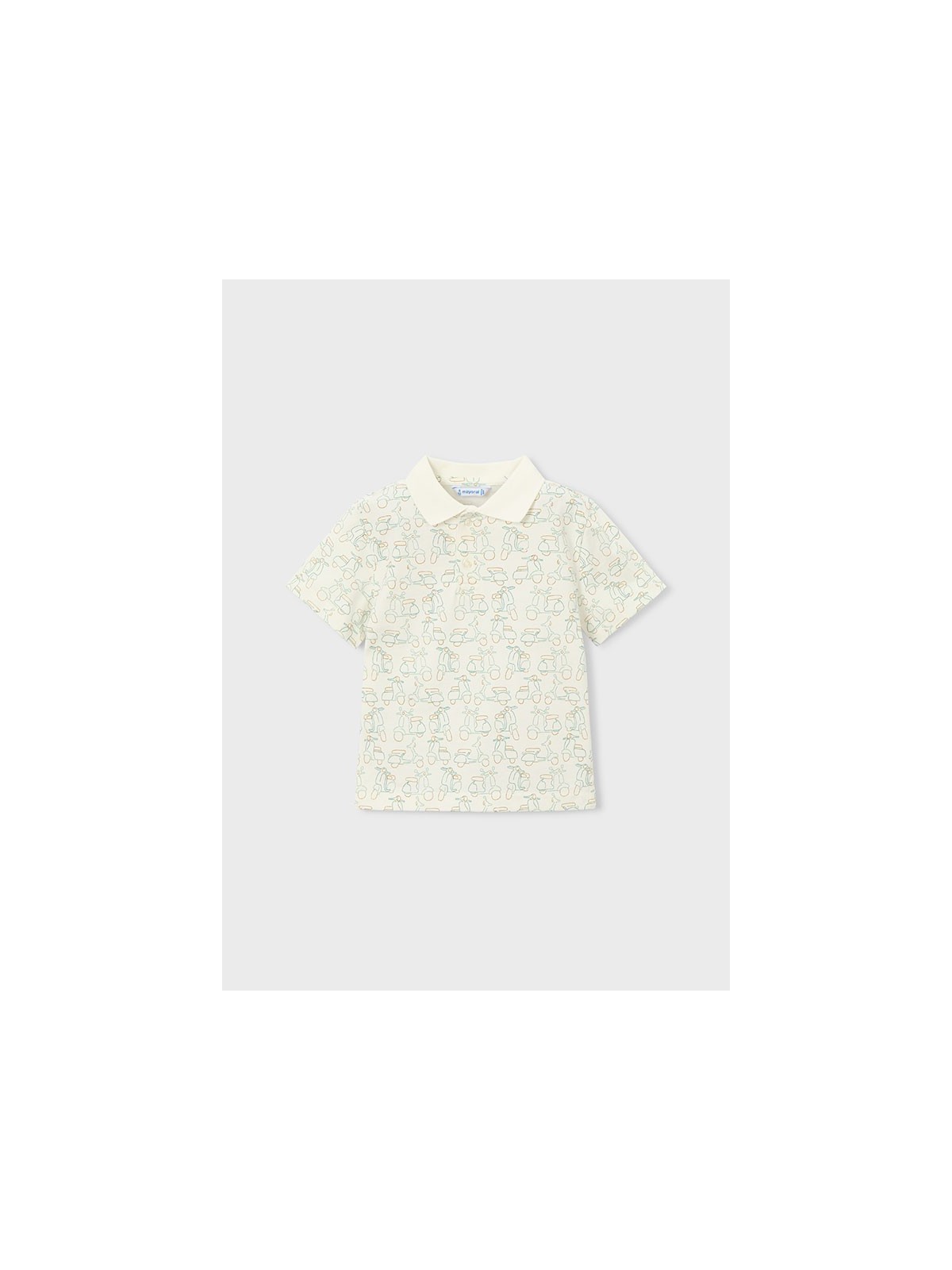 MAYORAL T-SHIRT KOSZULKA POLO DLA CHŁOPCA NA KRÓTKI RĘKAW W MOTORY 3104/85