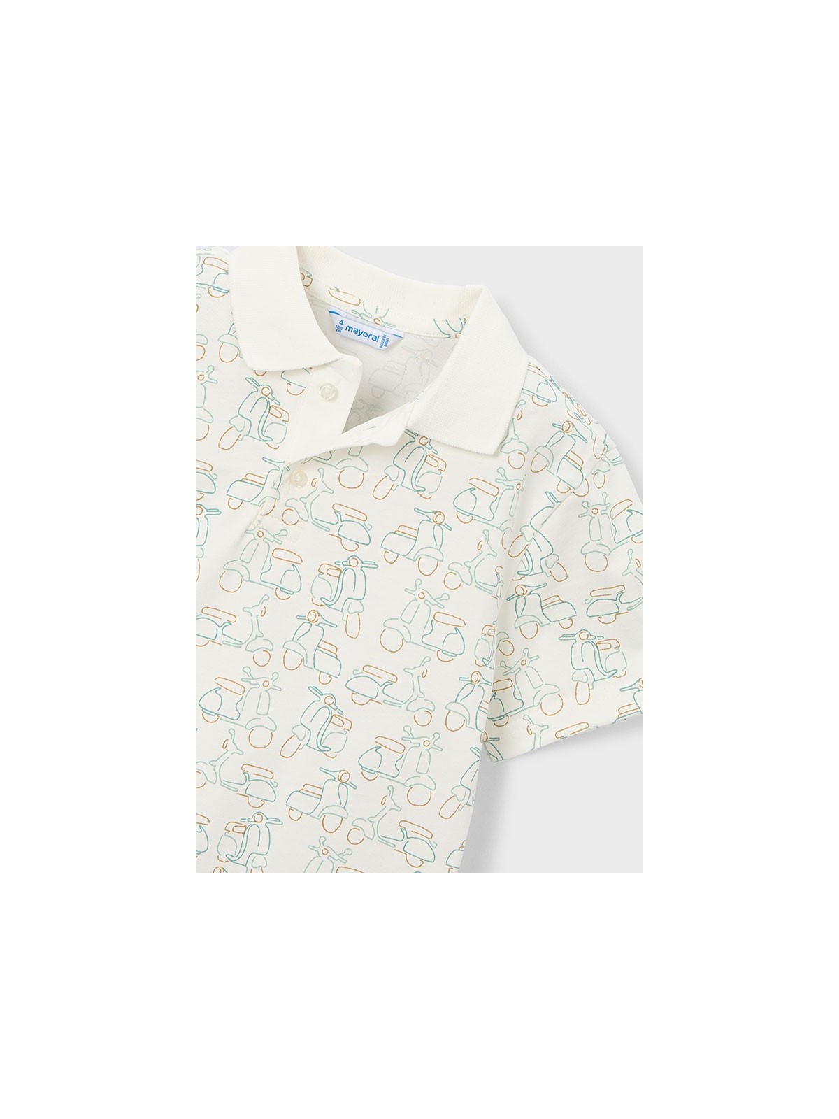 MAYORAL T-SHIRT KOSZULKA POLO DLA CHŁOPCA NA KRÓTKI RĘKAW W MOTORY 3104/85