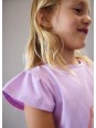 MAYORAL BLUZKA T-SHIRT KOSZULKA NA KRÓTKI RĘKAW DLA DZIEWCZYNKI FIOLET 3007/81