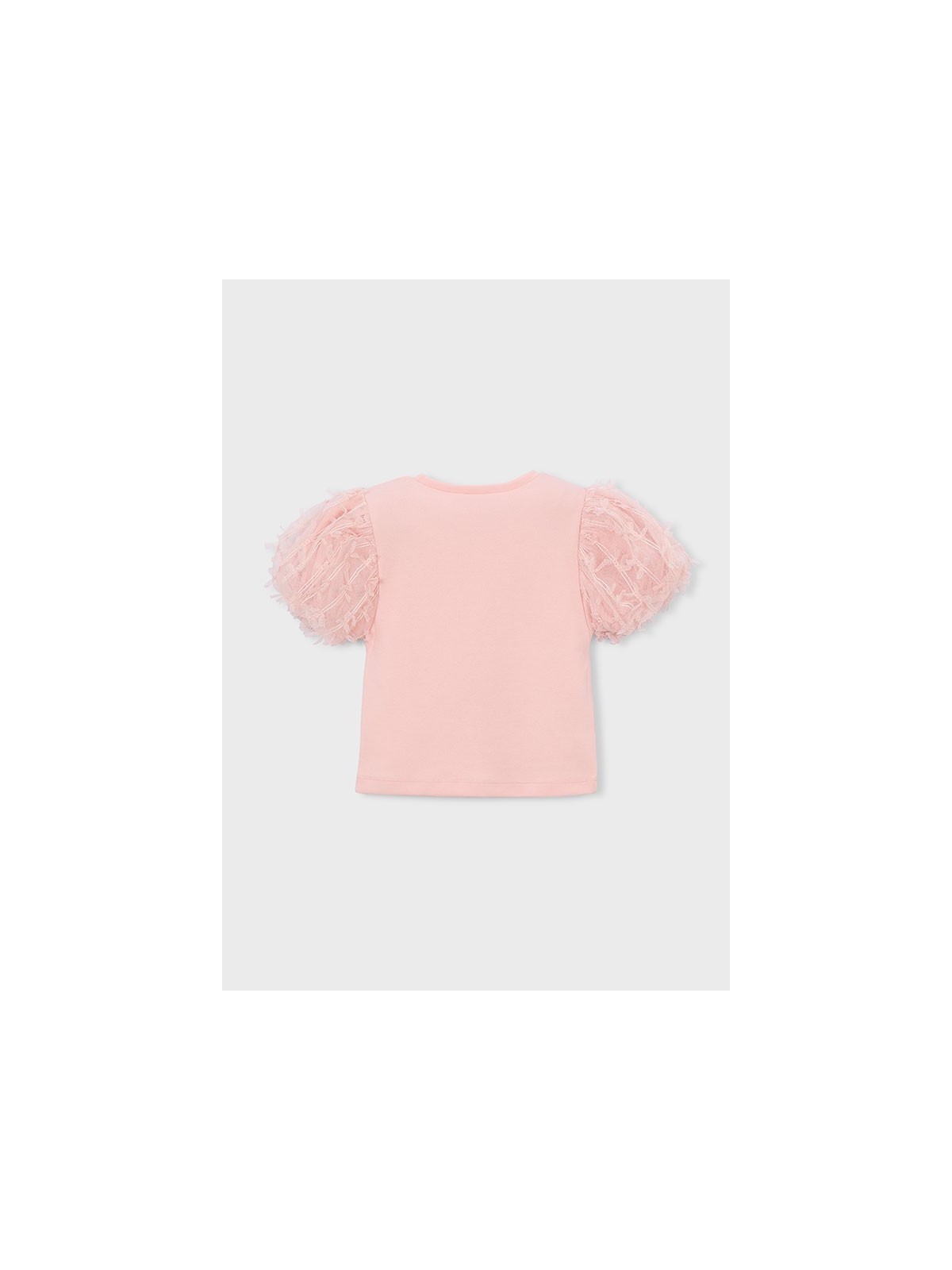 MAYORAL BLUZKA T-SHIRT KOSZULKA NA KRÓTKI RĘKAW DLA DZIEWCZYNKI TIULOWE RĘKAWY 3001/47