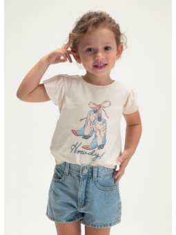 MAYORAL BLUZKA T-SHIRT KOSZULKA NA KRÓTKI RĘKAWEK  DLA DZIEWCZYNKI 3007/80