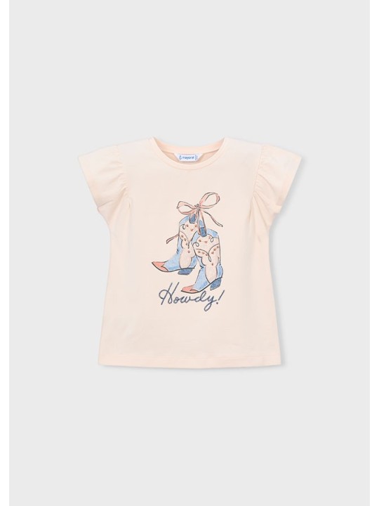 MAYORAL BLUZKA T-SHIRT KOSZULKA NA KRÓTKI RĘKAWEK  DLA DZIEWCZYNKI 3007/80