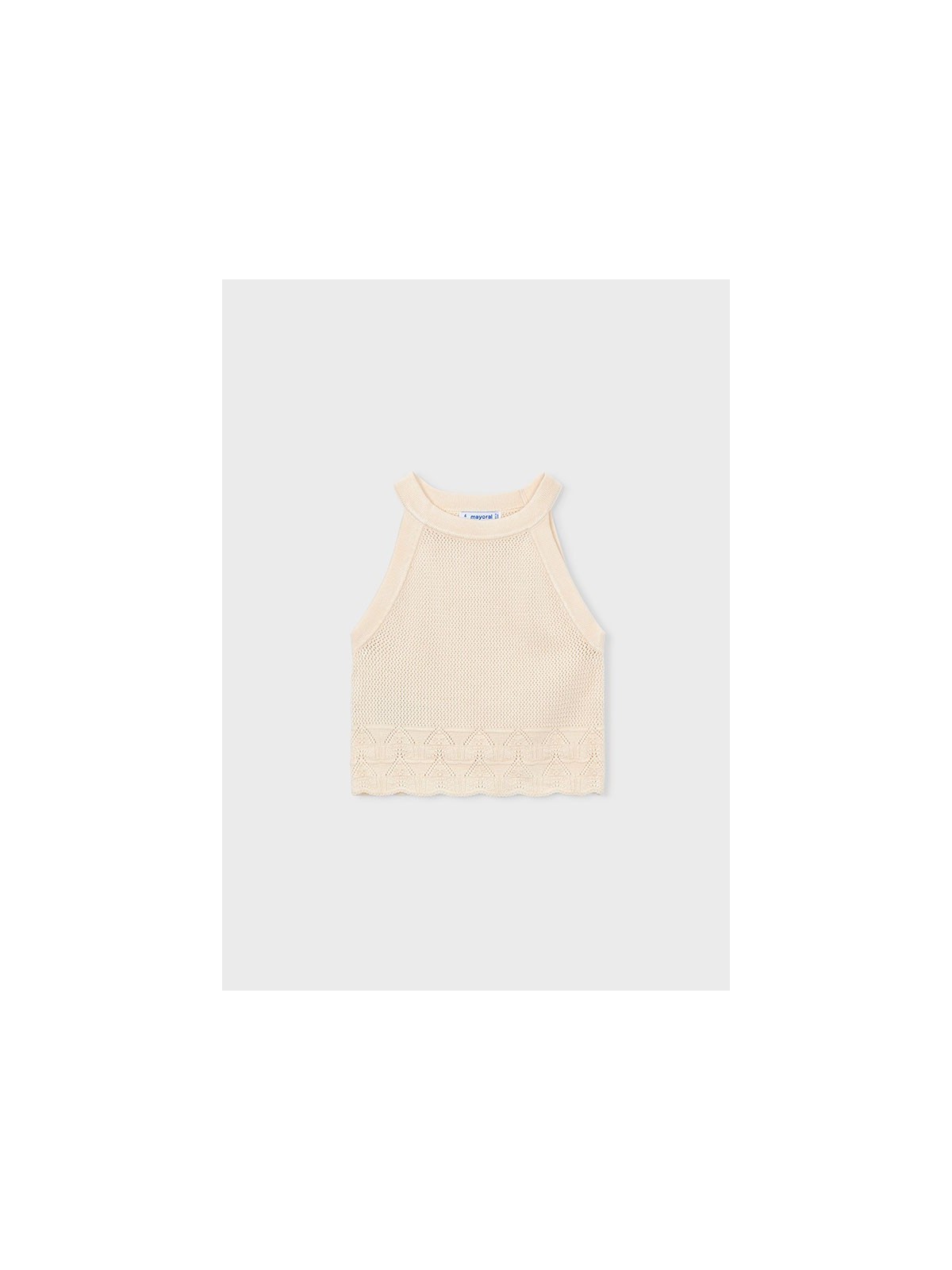 MAYORAL BLUZKA TOP DLA DZIEWCZYNKI Z WISKOZY KREMOWY 3027/44