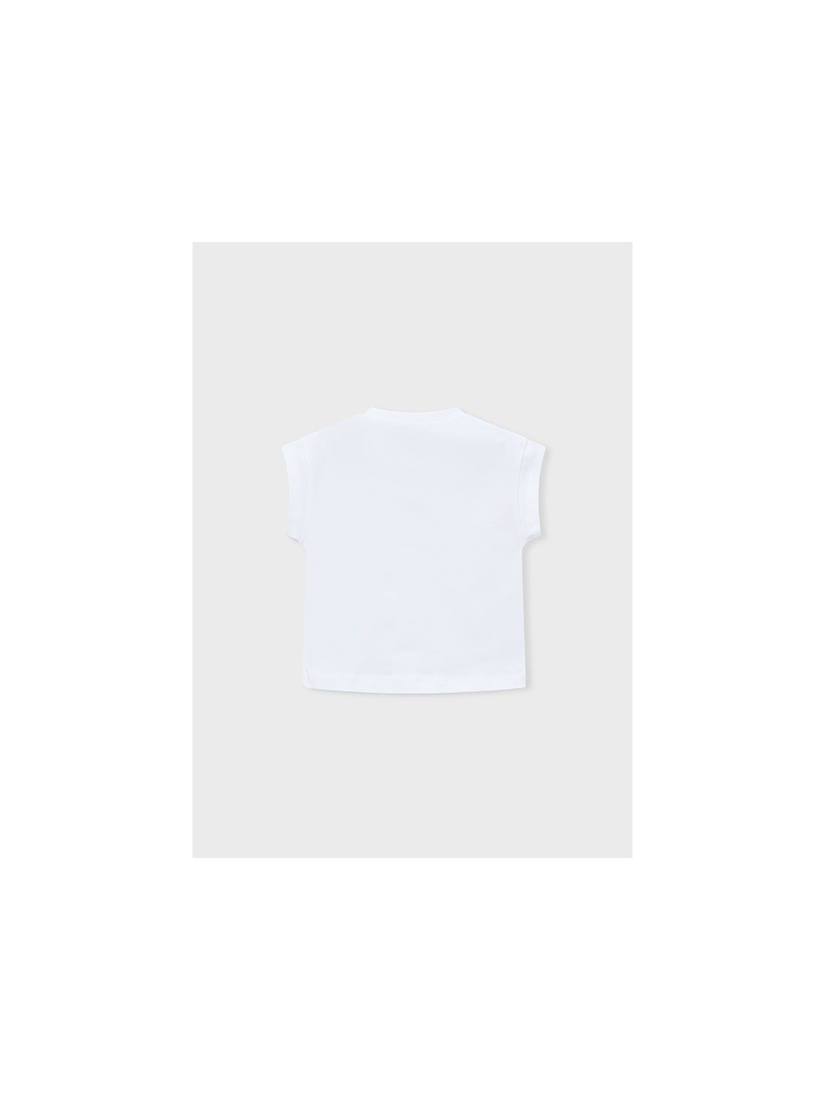 MAYORAL BLUZKA T-SHIRT KOSZULKA NA KRÓTKI RĘKAW DLA DZIEWCZYNKI BIAŁA CEKINY  3005/74