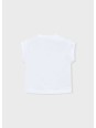 MAYORAL BLUZKA T-SHIRT KOSZULKA NA KRÓTKI RĘKAW DLA DZIEWCZYNKI BIAŁA CEKINY  3005/74