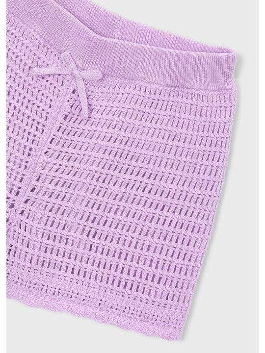 MAYORAL KRÓTKIE SPODENKI BAWEŁNIANE DLA DZIEWCZYNKI FIOLET 3232/51