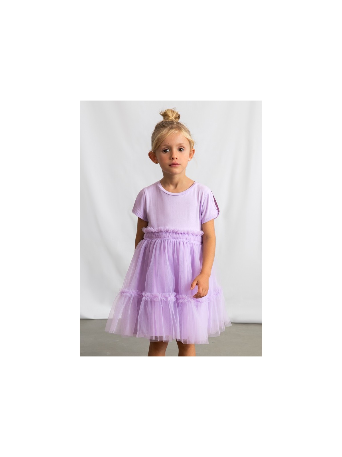 MAYORAL SUKIENKA  DLA DZIEWCZYNKI NA KRÓTKI RĘKAW TIULOWA 3915/70