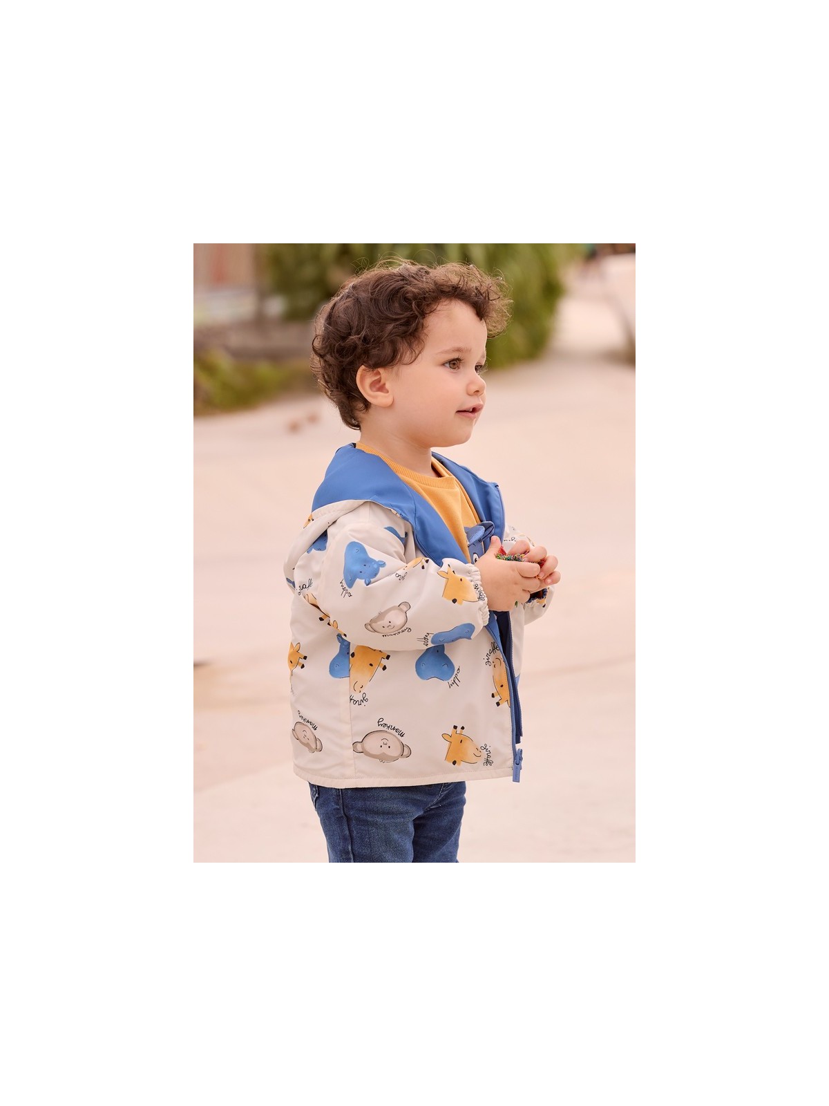 MAYORAL BABY KURTKA Z KAPTUREM DLA CHŁOPCA DWUSTRONNA 1410/96