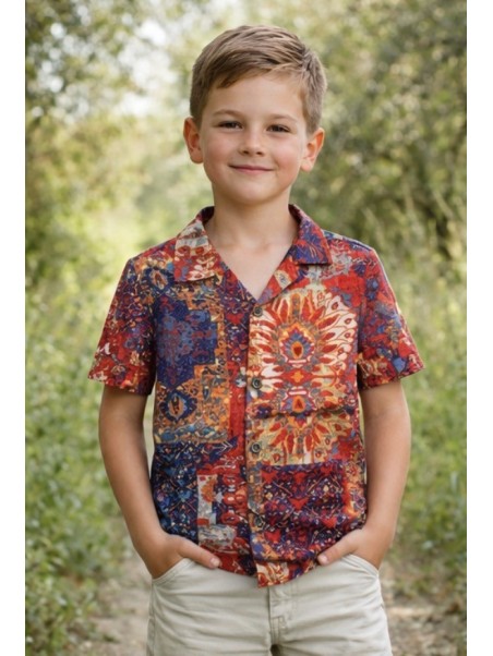 GIOVANNI PERA KOSZULA NA KRÓTKI RĘKAW DLA CHŁOPCA GP/27