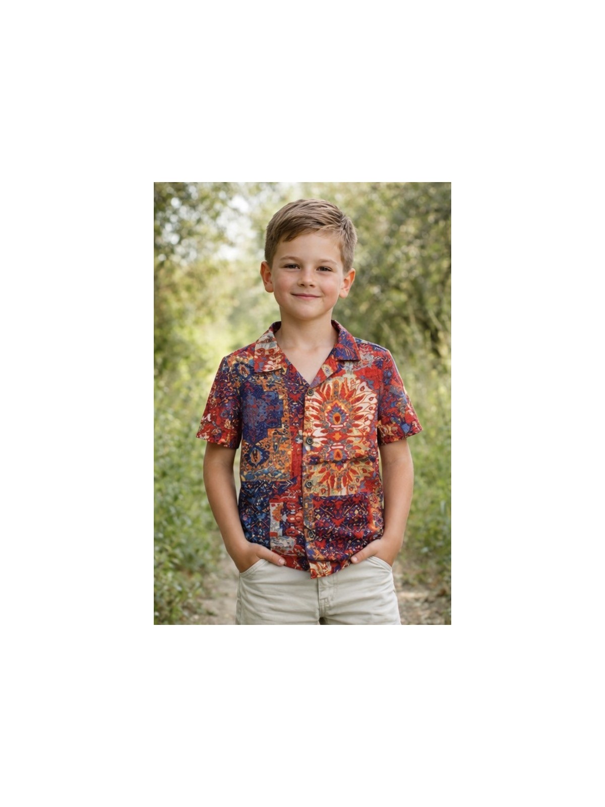 GIOVANNI PERA KOSZULA NA KRÓTKI RĘKAW DLA CHŁOPCA GP/27