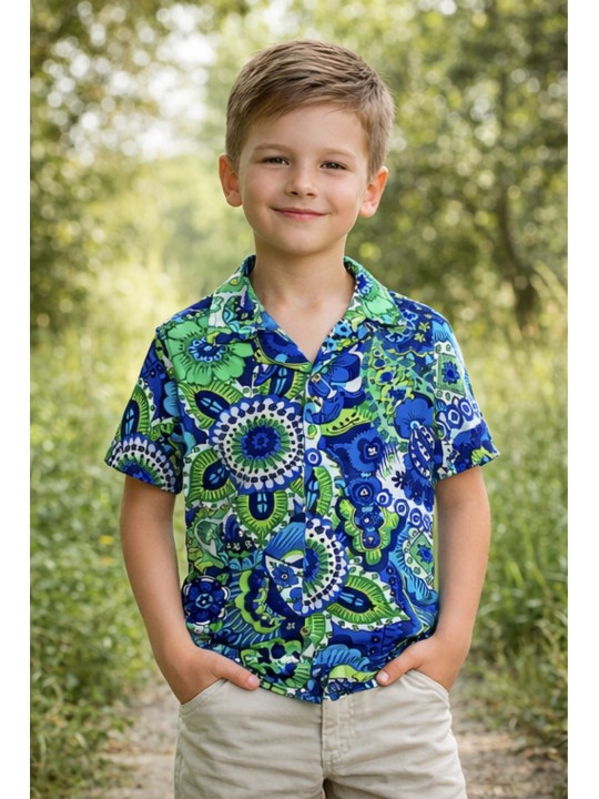 GIOVANNI PERA KOSZULA NA KRÓTKI RĘKAW DLA CHŁOPCA GP/29