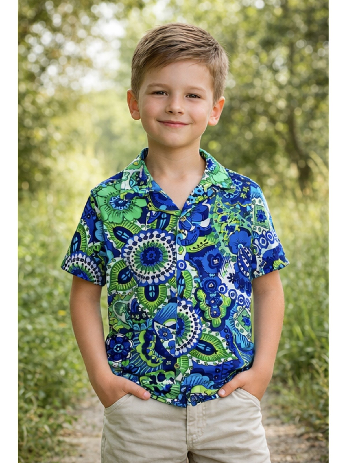 GIOVANNI PERA KOSZULA NA KRÓTKI RĘKAW DLA CHŁOPCA GP/29