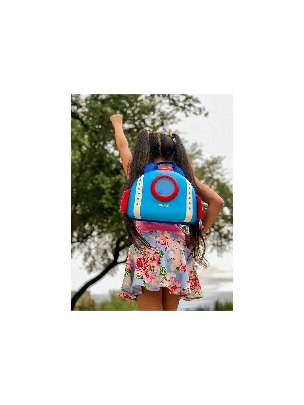 ZOYZOII PLECAK KOSMICZNY DLA CHŁOPCA I DZIEWCZYNKI NIEBIESKO CZEROWONA RAKIETA RAKIETA1