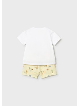 MAYORAL NEWBORN KOMPLET LETNI DLA DZIECKA KOSZULKA PLUS SZORTY 1652/37