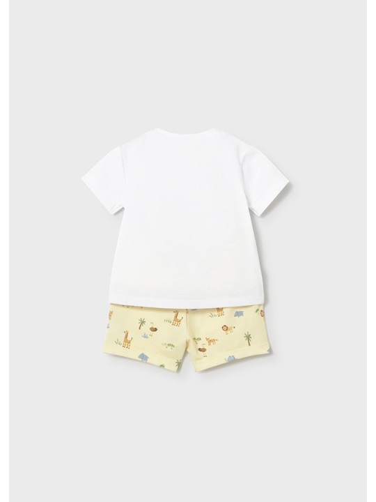 MAYORAL NEWBORN KOMPLET LETNI DLA DZIECKA KOSZULKA PLUS SZORTY 1652/37