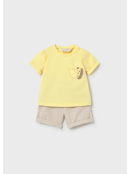 MAYORAL NEWBORN KOMPLET LETNI DLA DZIECKA KOSZULKA PLUS SZORTY 1652