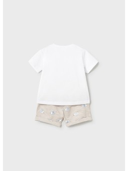 MAYORAL NEWBORN KOMPLET LETNI DLA DZIECKA KOSZULKA PLUS SZORTY 1652/38