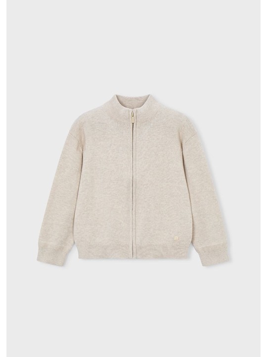 MAYORAL SWETER ROZPINANY NA STÓJCE DLA CHŁOPCA BEŻ 3382/63