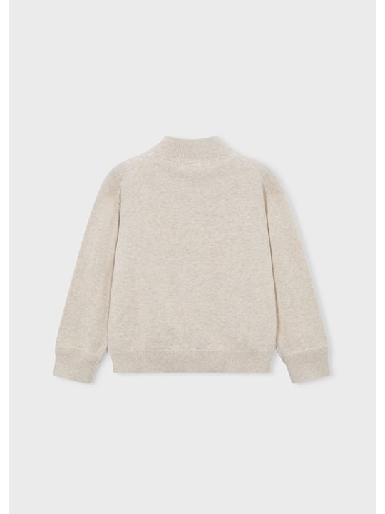 MAYORAL SWETER ROZPINANY NA STÓJCE DLA CHŁOPCA BEŻ 3382/63