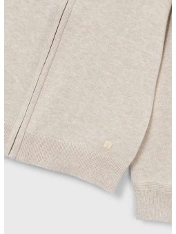 MAYORAL SWETER ROZPINANY NA STÓJCE DLA CHŁOPCA BEŻ 3382/63