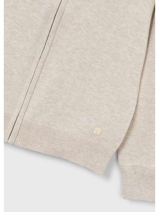 MAYORAL SWETER ROZPINANY NA STÓJCE DLA CHŁOPCA BEŻ 3382/63