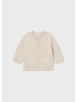 MAYORAL NEWBORN SWETEREK  ROZPINANY KREM BEŻ 1303/62