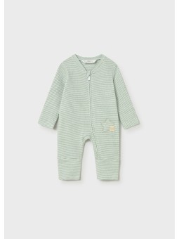 MAYORAL NEWBORN PAJAC ŚPIOCHY DLA DZIECKA W BIAŁY W SZARE PASKI 1722/83