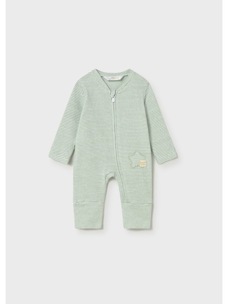 MAYORAL NEWBORN PAJAC ŚPIOCHY DLA DZIECKA W BIAŁY W SZARE PASKI 1722/83