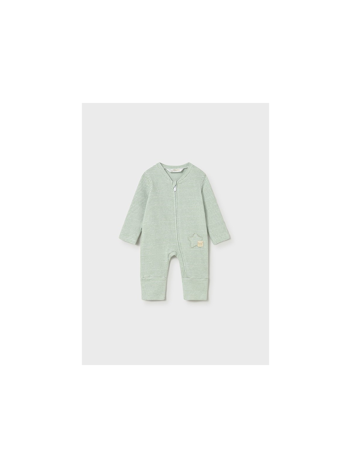 MAYORAL NEWBORN PAJAC ŚPIOCHY DLA DZIECKA W BIAŁY W SZARE PASKI 1722/83