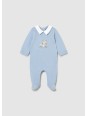 MAYORAL NEWBORN PAJAC ŚPIOCHY DLA CHŁOPCA BŁĘKITNY Z HAFTEM 1716/93