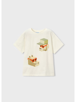 MAYORAL T-SHIRT KOSZULKA NA KRÓTKI RĘKAW DLA CHŁOPCA PRINT NADRUK 3078/72