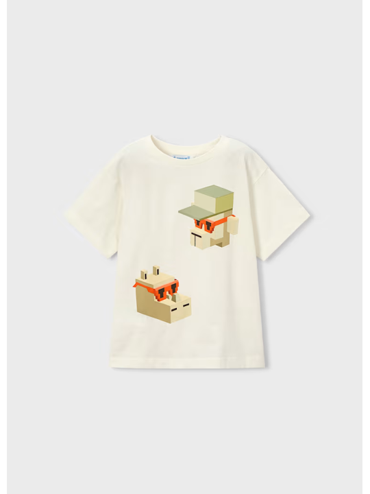 MAYORAL T-SHIRT KOSZULKA NA KRÓTKI RĘKAW DLA CHŁOPCA PRINT NADRUK 3078/72