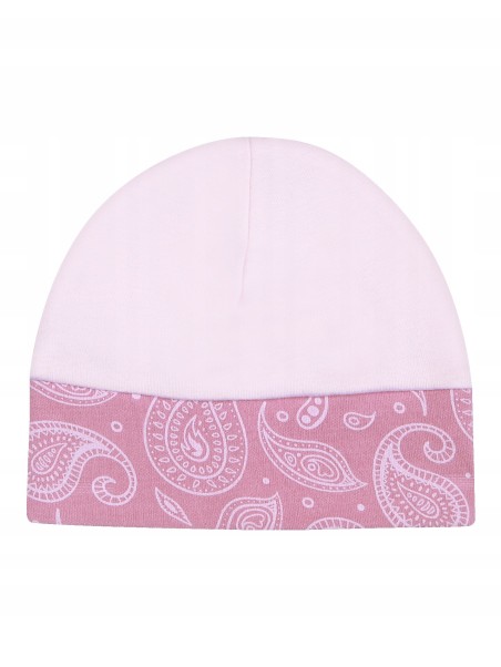 NINI CZAPKA DLA NOWORODKA DZIEWCZYNKI RÓŻOWA ABN-2098