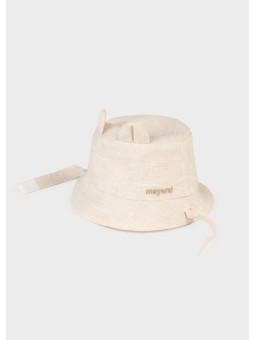 MAYORAL NEWBORN KAPELUSZ DWUSTRONNY DLA DZIECKA BEŻOWY 9718/8