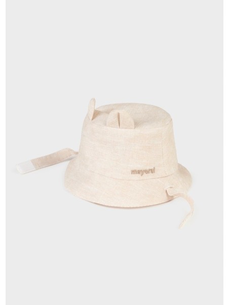 MAYORAL NEWBORN KAPELUSZ DWUSTRONNY DLA DZIECKA BEŻOWY 9718/8