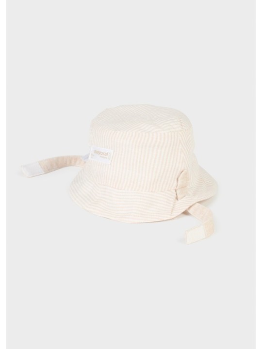 MAYORAL NEWBORN KAPELUSZ DWUSTRONNY DLA DZIECKA BEŻOWY 9718/8