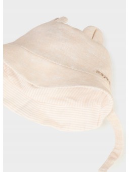 MAYORAL NEWBORN KAPELUSZ DWUSTRONNY DLA DZIECKA BEŻOWY 9718/8