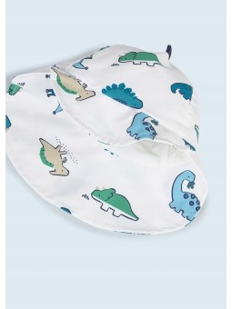 MAYORAL NEWBORN KAPELUSZ Z OCHRONĄ PRZECIWSŁONECZNĄ  NADRUK W DINOZAURY 9601